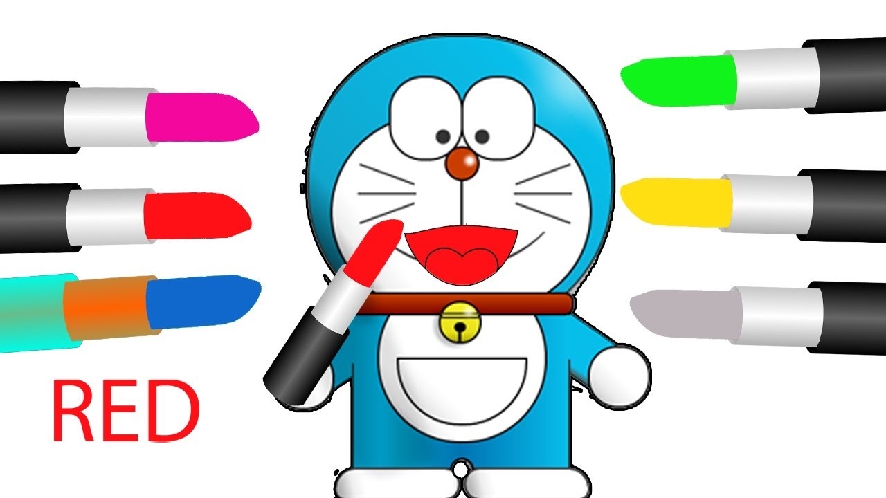 Download Learn Colors with DORAEMON Lipstick | Colours to Kids | Children Toddlers Baby Play Videos 2016 ...