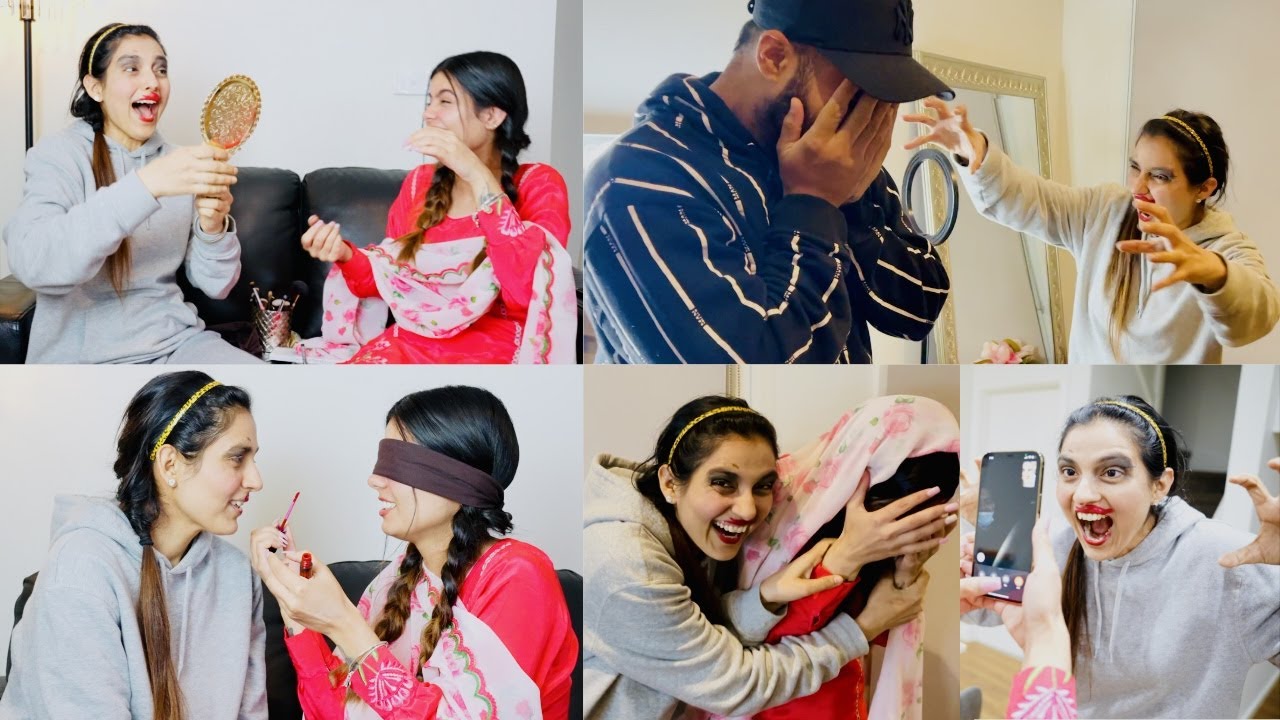 Challenge GONE WRONG | Blindfold Makeup Challenge | Sare Darr Gaye