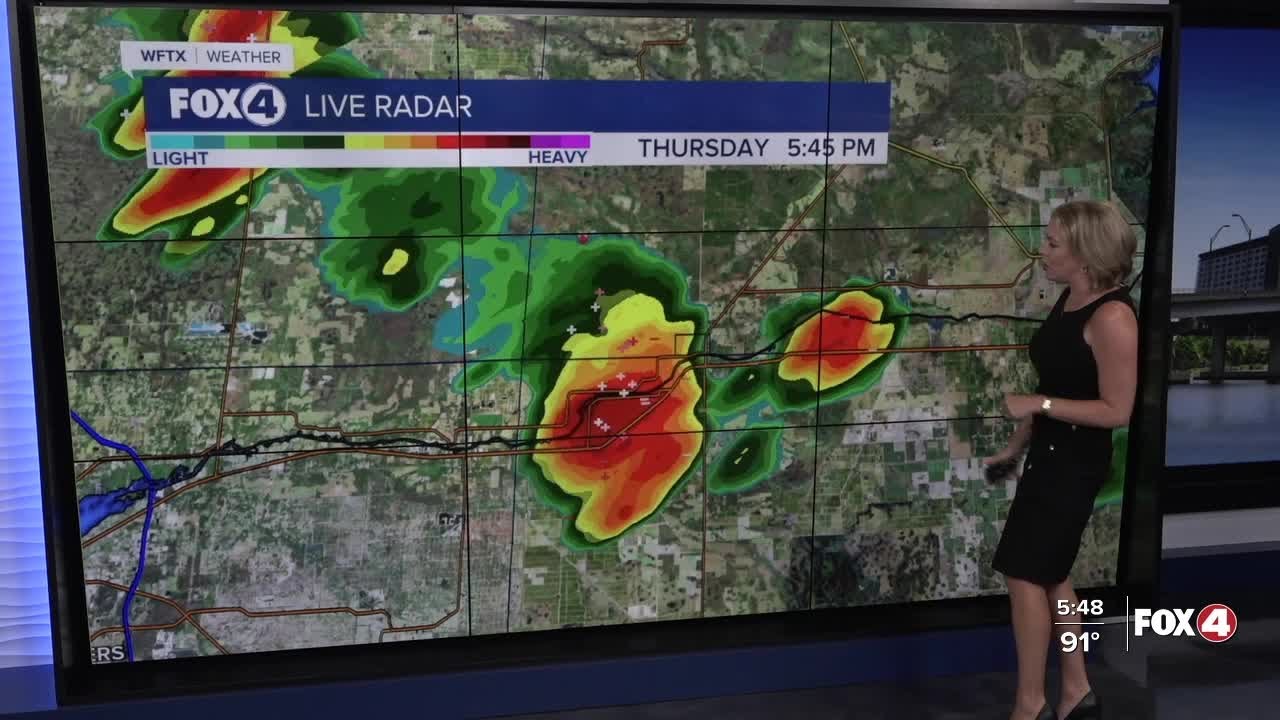Slightly lower rain chances tomorrow, Saturday - YouTube