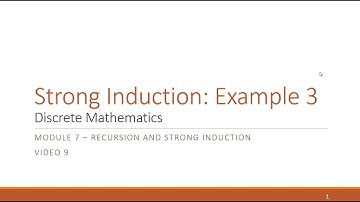M7 V9  Strong Induction Example 3 - Recurrence Relation