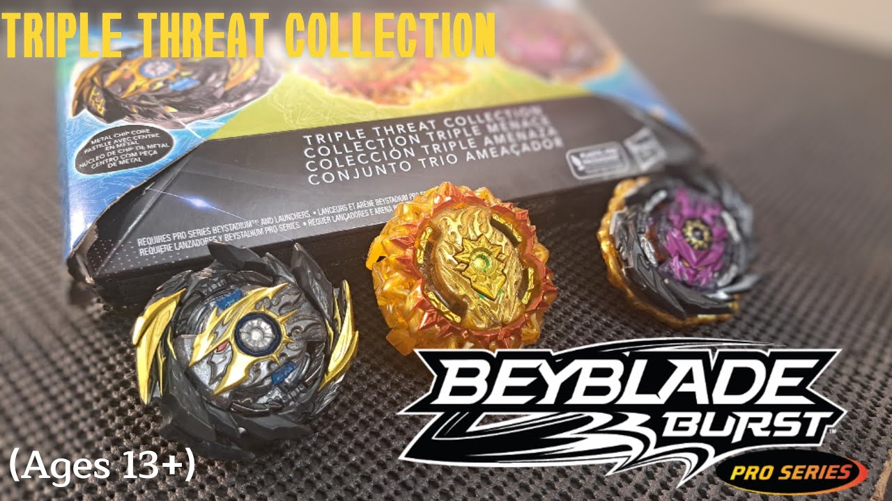 Beyblade Burst Pro Series Triple Threat Collection Battling Tops