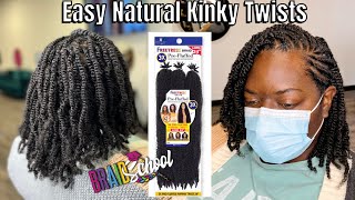 Easy Natural Kinky Twists FT. Shake N Go Poppin Twists | Braid School Ep. 87 screenshot 5