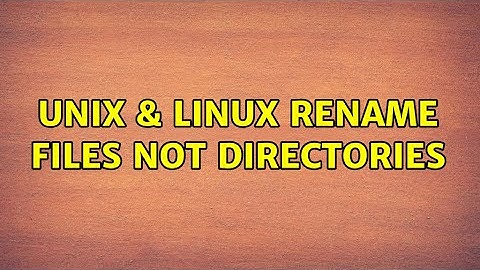 Unix & Linux: Rename files not directories (5 Solutions!!)