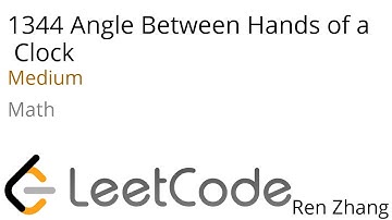 Leetcode 1344 Angle Between Hands of a Clock