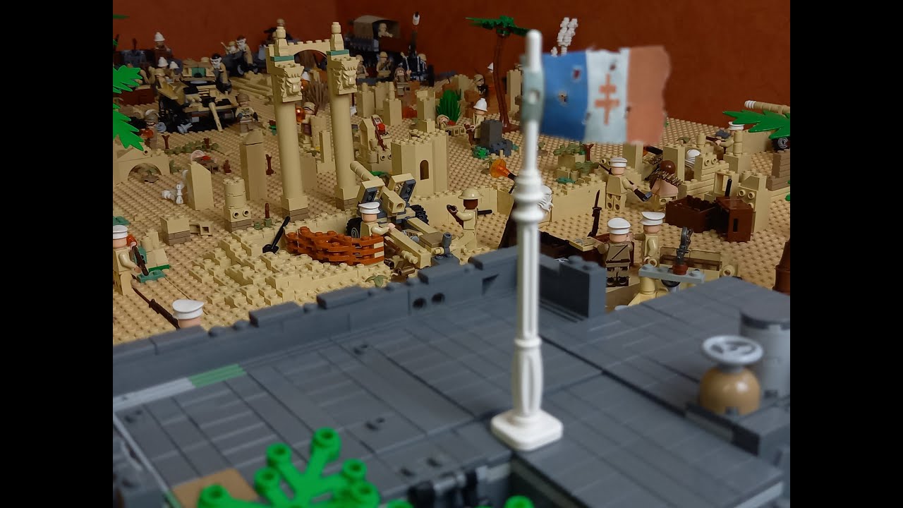 Battle of Bir Hakeim - part 3 - the battle scene - Lego display
