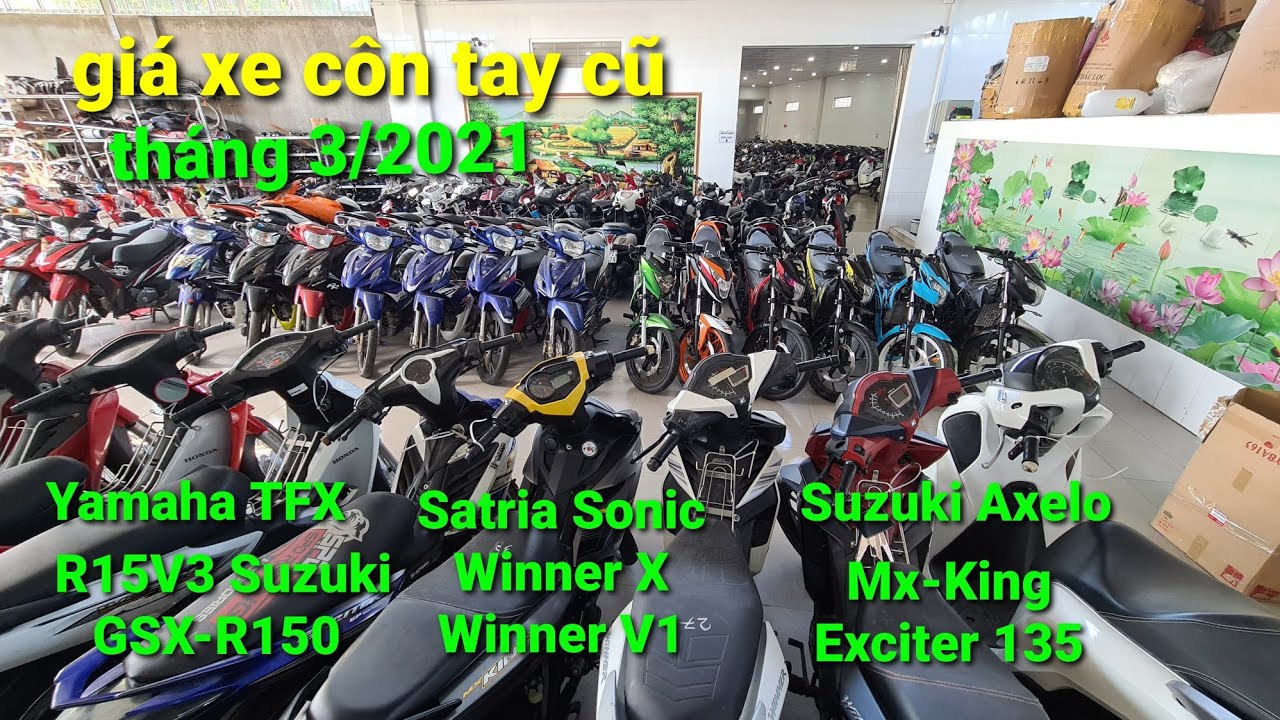 Báo giá các dòng xe côn tay cũ tại cửa hàng Mai Duyên Sóc Trăng | Satria Sonic Mx-King +R15V3...