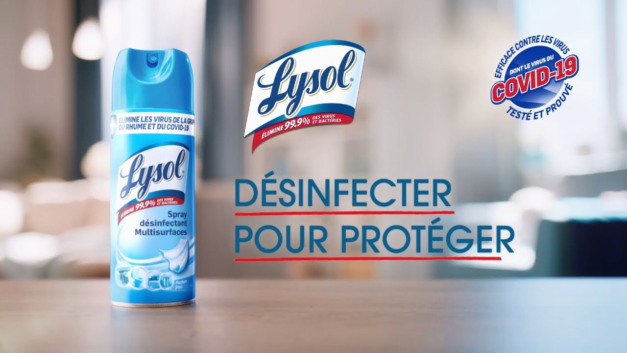 Lysol - Spray désinfectant multisurfaces - Pub TV 