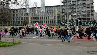 Массовые протесты в Германии.  21.02.2023.  Ганновер