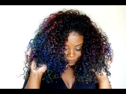 ♥ Oilslick Iridescent hair color - YouTube