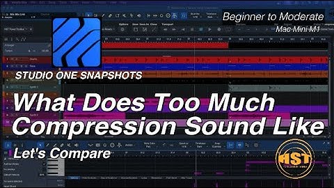 Hoe klinkt te veel compressie? - Studio One Snapshots