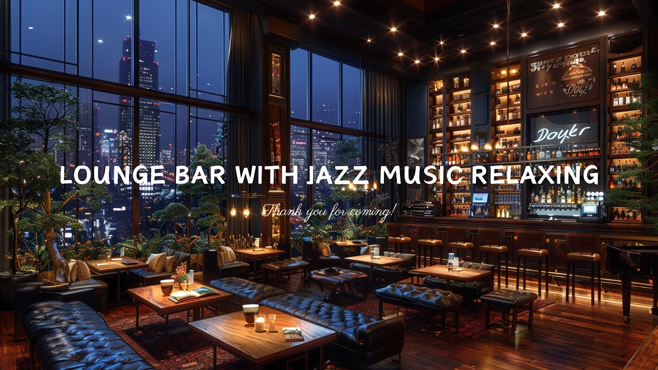 Relaxing New York Night Jazz in Cozy Bar Ambience ~ Soft Jazz Saxophone ...