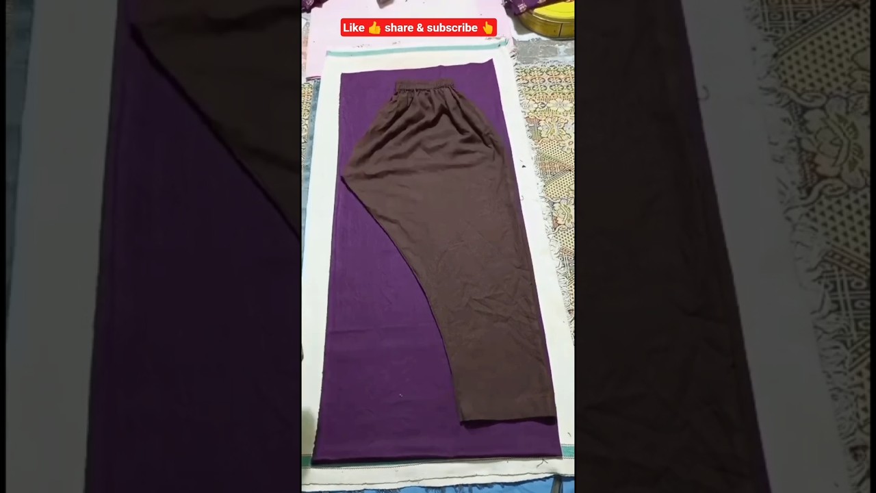 Desi style simple trouser ki cutting