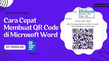 Cara Cepat Membuat QR Code di Microsoft Word 2016 sd 2019 By Yahya AR