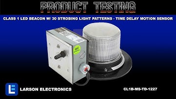 Class 1 LED Beacon w/ 30 Strobing Light Patterns - Time Delay Motion Sensor - Surface Mount- 120-277