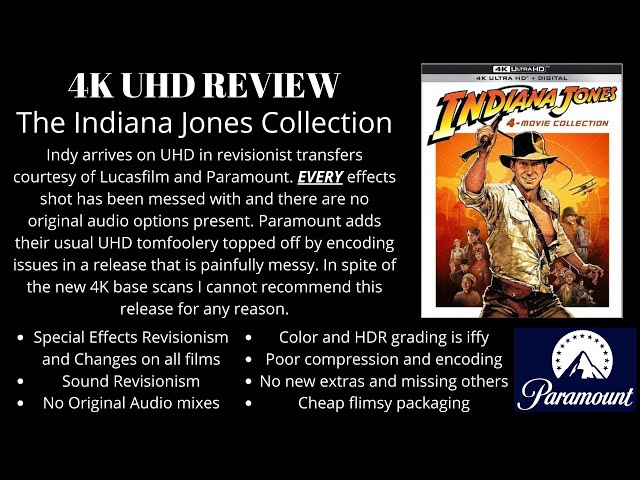 Indiana Jones Collection 4K UHD Review-This revisionism doesn't