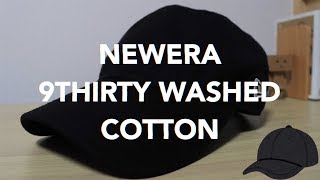 【NEWERA】NEWERA 9THIRTY WASHED COTTON ブラックキャップ【Black cap】