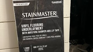 @lowes StainMaster Vinyl Flooring Underlayment Review