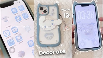 Decorating iPhone 13 ★ (pastel blue) Aesthetic home screen customization 𓆜⋆˚࿔