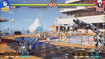 Blair vs Skullomania - Fighting EX Layer