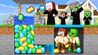 POOR JJ and Mikey Created a Wishing Well to Rob RICH Families in Minecraft! (Maizen)
