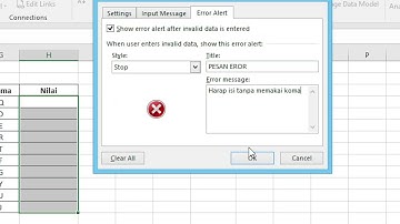 Agar hanya bisa diisi bilangan bulat dengan menggunakan Data Validation