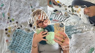 crocheting more summer tops, pattern tests and so many buttons… | crochet diaries 