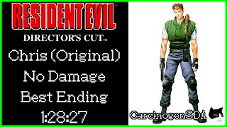 Resident Evil Director's Cut (PS1) - Chris (Original) No Damage, Best Ending 1:28:27