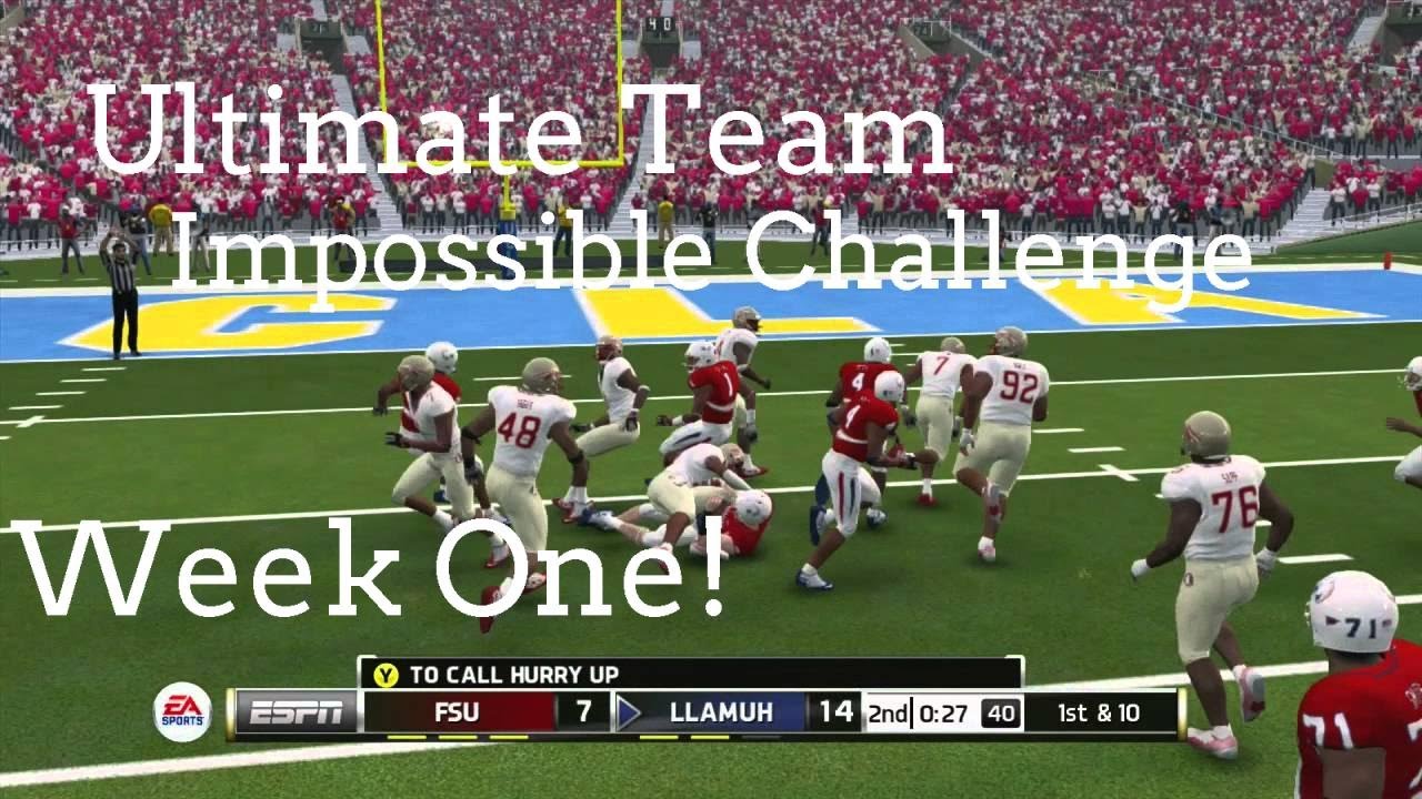 The Impossible Challenge Week 1 - NCAA Football 14 Ultimate Team Gameplay Commentary