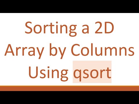 Sorting a 2D