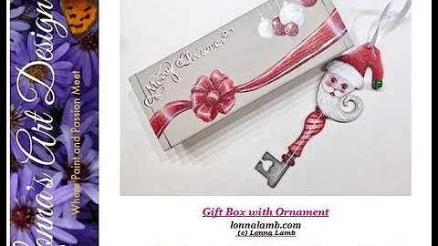 Acrylic Painting Tutorial Gift Box with Ornament