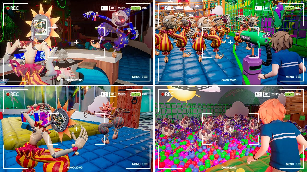 All FNAF Hidden Cameras in DAYCARE COMPILATION YouTube