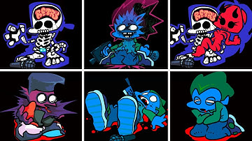 All Game Over Screens Week 1 - Week 8 in Friday Night Funkin