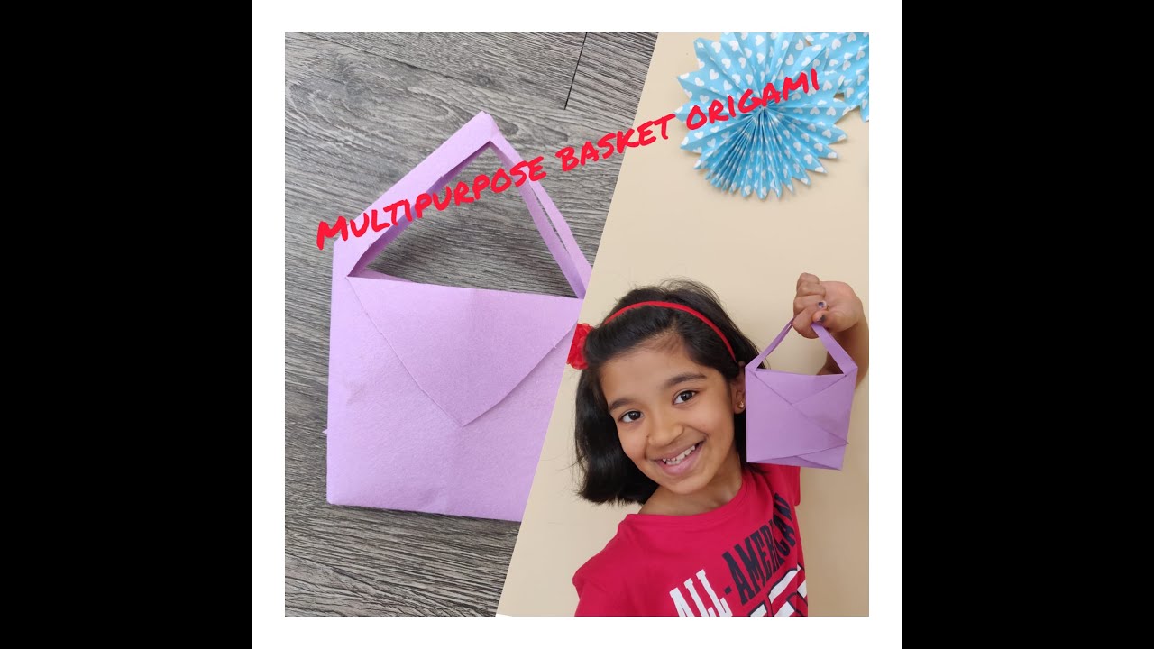 "Multipurpose Basket Origami"|How to do paper purse|Easy paper craft|Kids fun craft|By Venya