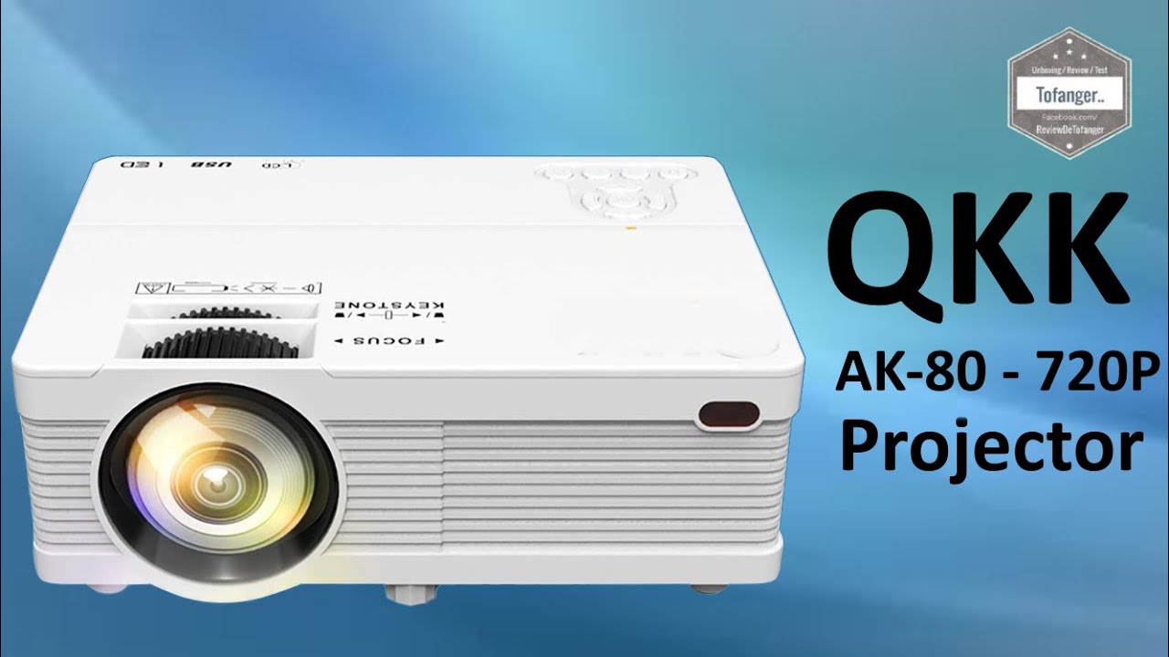QKK Projector 6500 Lumens 1080P with Projection Screen Full HD Supported Theatre 