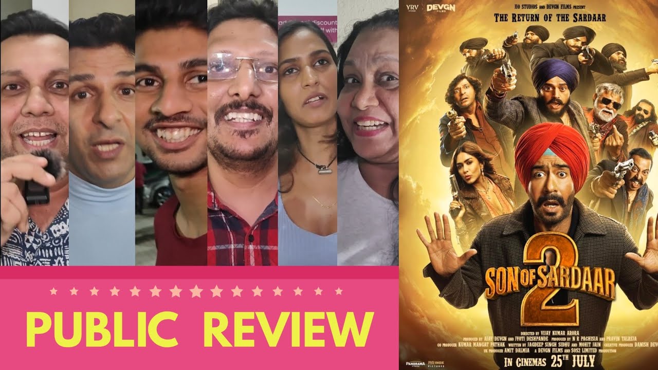 Son Of Sardaar 2 PUBLIC REVIEW | First Day First Show | Ajay Devgn, Ravi Kishan Mrunal Thakur 