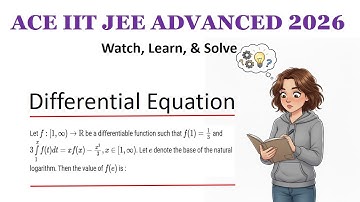 f: [1 infinity) to R be Differentiable Function such that f(1) = 1/3 | Find f(e) | JEE Advanced Math