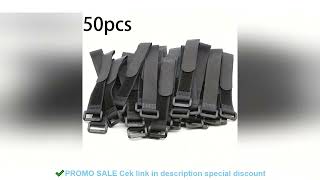 50pcs Reusable Fastening Cable Straps, Hook And Loop Cable Tie Down Straps