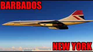 FSLABS CONCORDE! BARBADOS to NEW YORK on VATSIM! (P3DV5) | Livestream Export