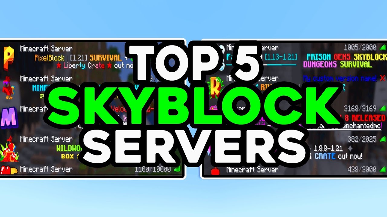 Top 5 Skyblock Servers For Minecraft 1.21.9! - Tutorial - YouTube