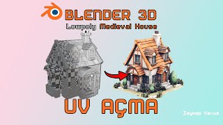 Blender 3D UV - Lowpoly Medieval House UV -Part 1-