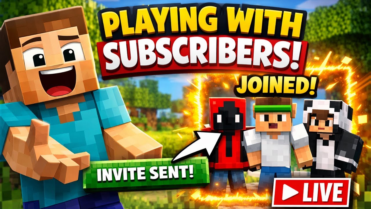 Subscribers ke Saath Minecraft Survival LIVE 🔴 - YouTube