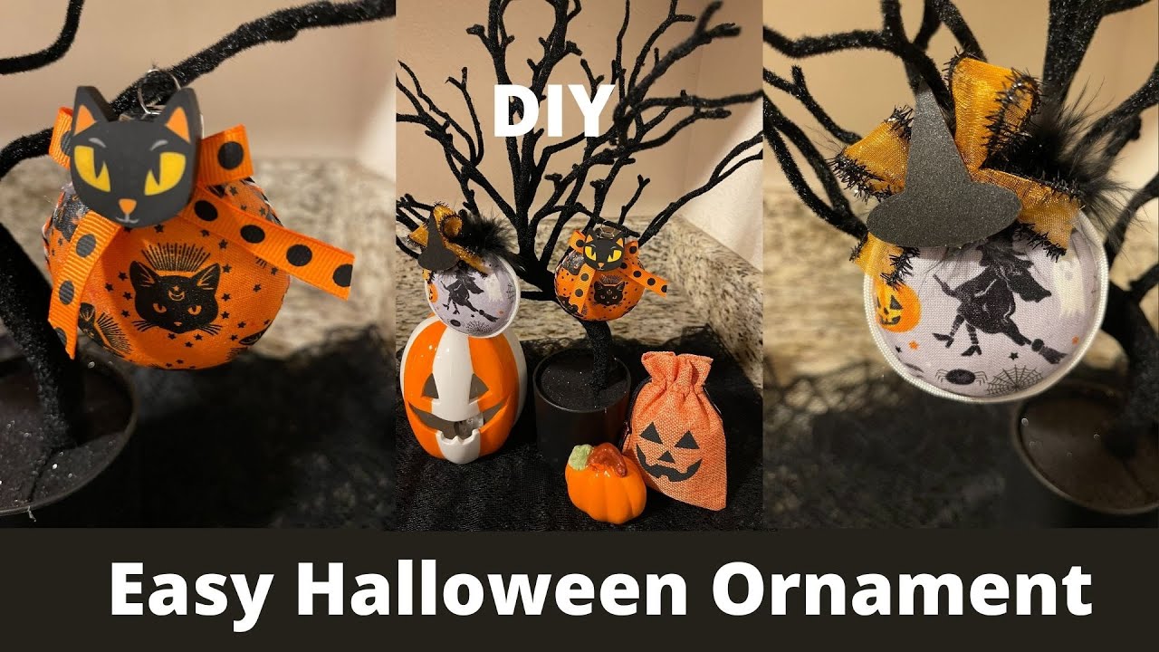 (DIY)CHECK OUT HOW T0 MAKE AN EASY HALLOWEEN ORNAMENTS YouTube