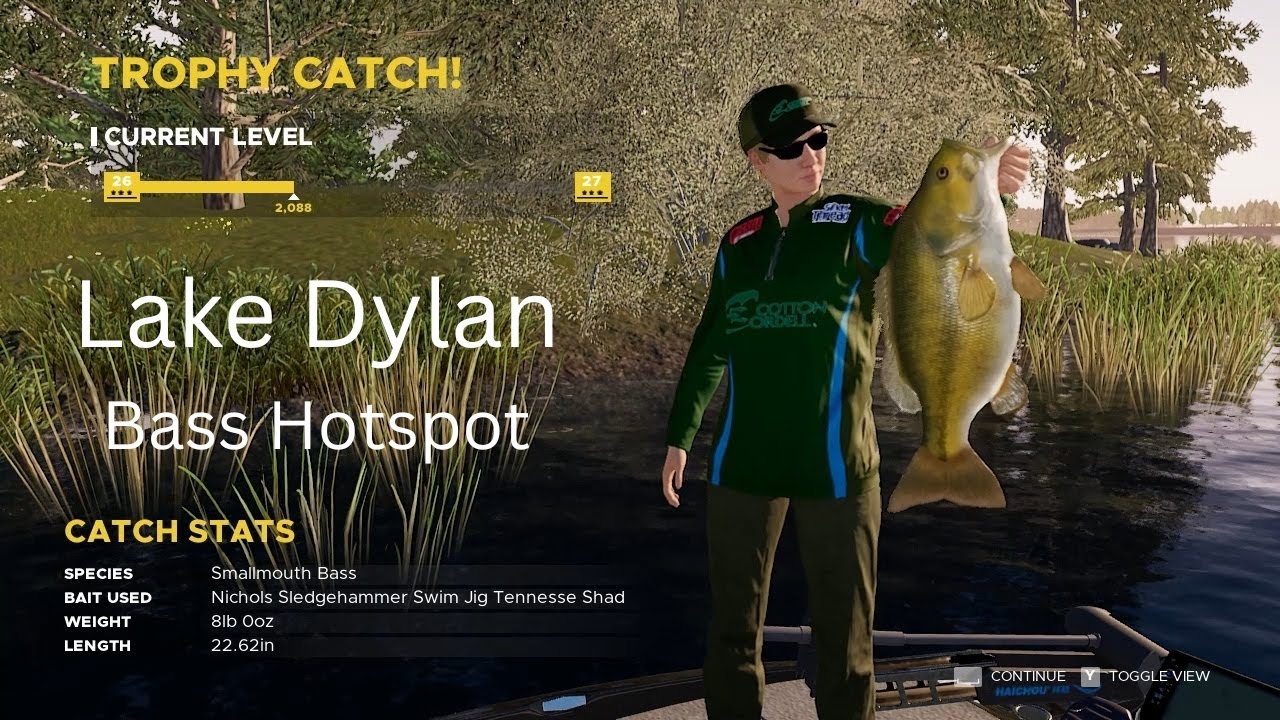 Fishing Sim World  Pro Tour Lake Dylan Bass Hotspot