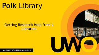 Getting Research Help from a Librarian