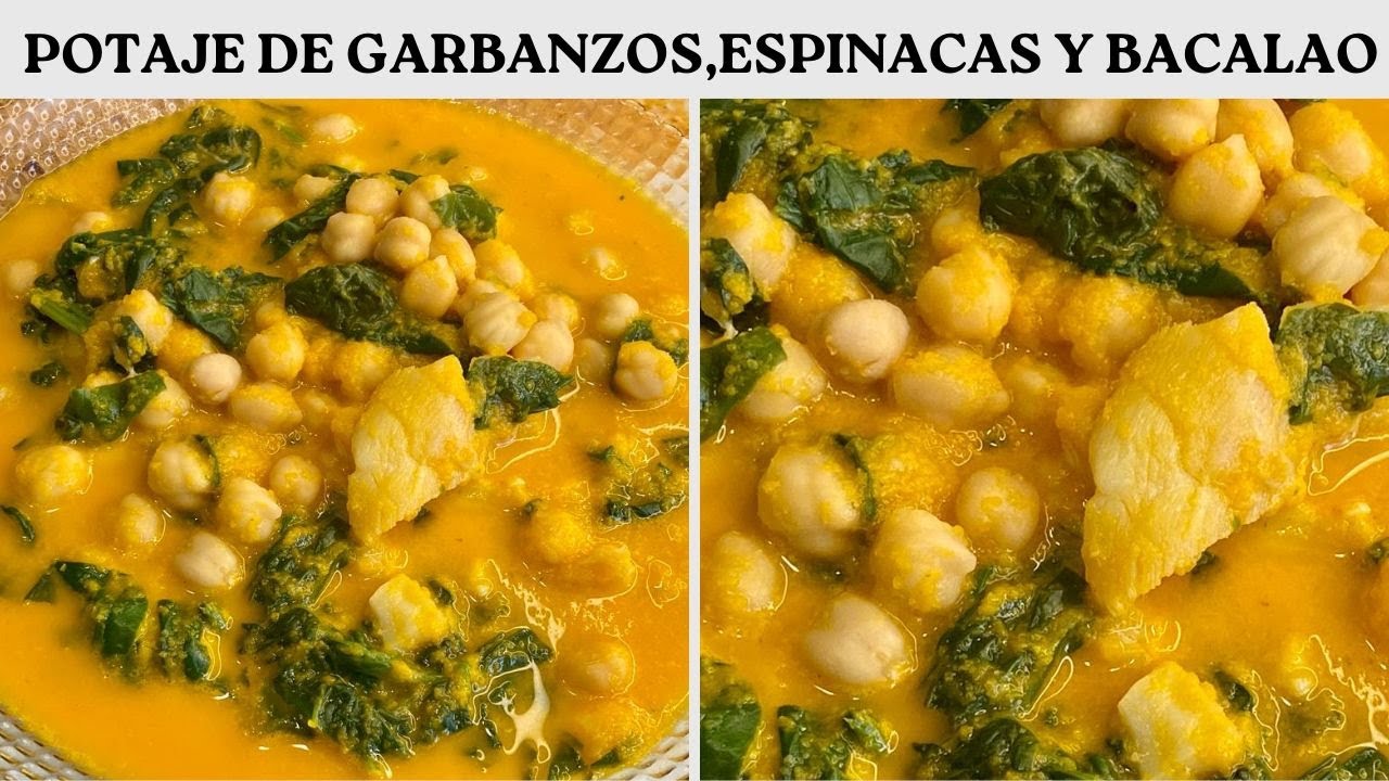 POTAJE 🍲 DE GARBANZOS CON BACALAO 🐟 y ESPINACAS CON ROBOT MAMBO!! YouTube