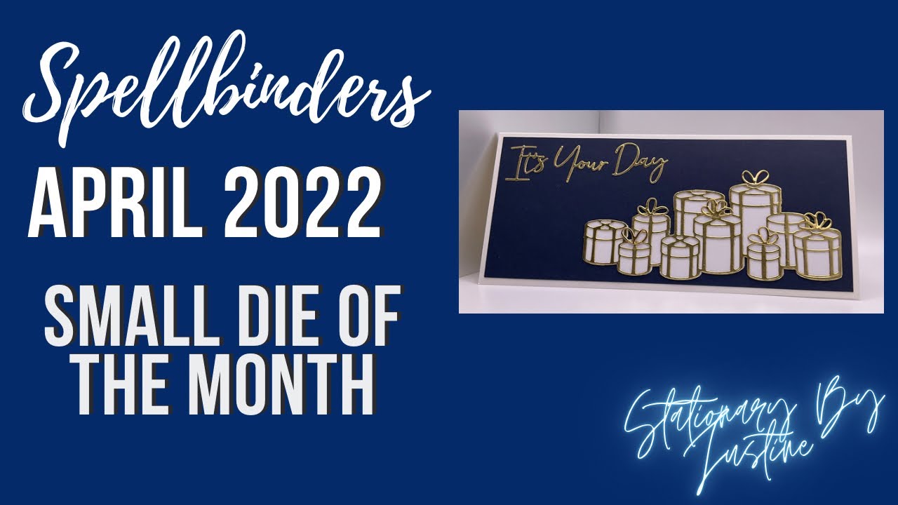 Spellbinders Small Die of the Month April 2022 Gift Border and Sentiments Die Set