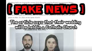 FAKE NEWS: Erich Gonzales and Mateo Lorenzo Wedding. #ErichGonzales #VictimOfFakeNews #FakeNews