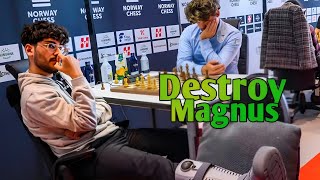 Alireza Firouza Destroys World No.1 Magnus Carlsen..😱🔥