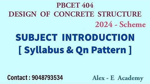 PBCET 404 - Design of Concrete Structures | Syllabus & Question Pattern | S4 KTU - 2024 Scheme Civil
