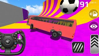 🚌 I livelli di guida dell'autobus diventano più difficili - Gameplay della missione Sky Ramp per ... screenshot 1
